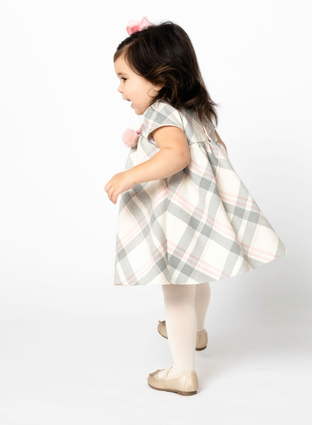 Luli and Me Gray Plaid Dress